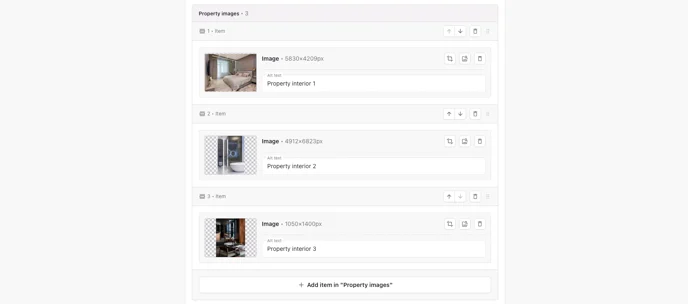 Host Rich Text Description and Property Images fields