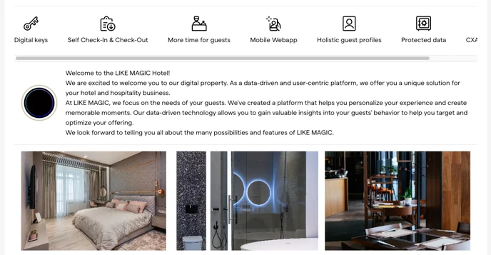 Property features and host description as shown on the IBE