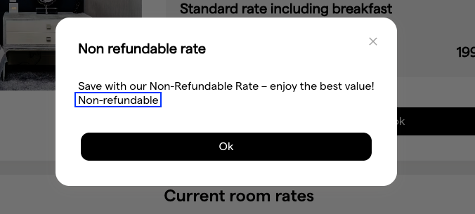 Cancellation terms as shown to the guest
